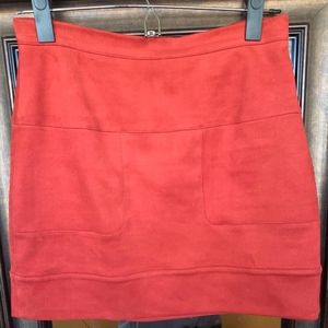 Bebe rust Faux suede skirt